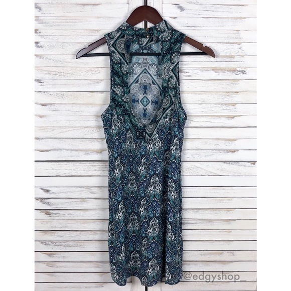 American Eagle | Paisley Halter Keyhole Back Dress - Picture 3 of 6